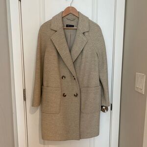 Wool double breasted over coat